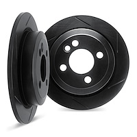 3002-31003 Slotted Brake Rotors [Black], 1967-1976 BMW, Position: Front