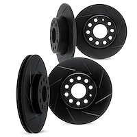 3004-21007 Slotted Brake Rotors [Black], 2017-2020 Kia/Hyundai/Genesis, Position: Front and Rear