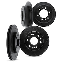 3004-23005 Slotted Brake Rotors [Black], 1972-1979 Renault, Position: Front and Rear