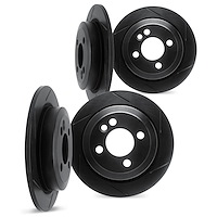 3004-28002 Slotted Brake Rotors [Black], 1971-1989 Peugeot, Position: Front and Rear