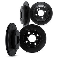 3004-92044 Slotted Brake Rotors [Black], 2008-2014 Peugeot, Position: Front and Rear