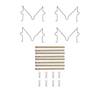 340-69000 Disc Brake Hardware Kit, 1989-2003 Multiple Makes/Models, Position: Front
