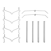 340-76074 Disc Brake Hardware Kit, Fits Select Lexus/Toyota/Scion, Position: Front