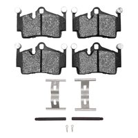 3000-Series Semi-Metallic Brake Pads & Hardware Kit, Fits Select Porsche, Position: Rear