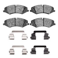 3000-Series Ceramic Brake Pads & Hardware Kit, 2010-2017 Land Rover, Position: Front