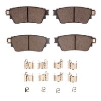 3000-Series Ceramic Brake Pads & Hardware Kit, Fits Select Mitsubishi, Position: Rear