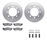 4212-40129 Geospec Brake Rotors w/Heavy-Duty Brake Pads & Hardware, 2000-2002 Mopar, Position: Rear