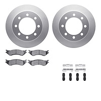 4212-40138 Geospec Brake Rotors w/Heavy-Duty Brake Pads & Hardware, 2003-2008 Mopar, Position: Rear