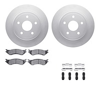 4212-40142 Geospec Brake Rotors w/Heavy-Duty Brake Pads & Hardware, 2004-2006 Mopar, Position: Rear