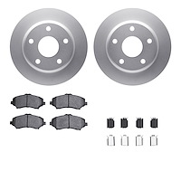 4212-40143 Geospec Brake Rotors w/Heavy-Duty Brake Pads & Hardware, 2008-2016 Multiple Makes/Models, Position: Front
