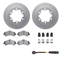 4222-63110 Geospec Brake Rotors w/Heavy-Duty Brake Pads/Sensor & Hardware Kit, 2008-2018 Multiple Makes/Models, Position: Rear