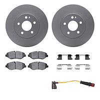 4222-63123 Geospec Brake Rotors w/Heavy-Duty Brake Pads/Sensor & Hardware Kit, Fits Select Mercedes-Benz, Position: Front