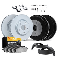 4284-47005 Geospec Brake Rotors w/Heavy-Duty Brake Pads/Drums/Shoes/Hardware/Adjusters, 1981-1989 GM, Position: Front and Rear