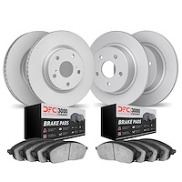 4304-59043 Geospec Brake Rotors with 3000-Series Ceramic Brake Pads Kit, 2003-2008 Acura/Honda, Position: Front and Rear