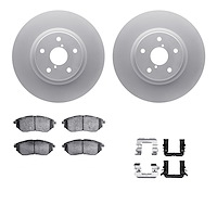 4312-13024 Geospec Brake Rotors with 3000-Series Ceramic Brake Pads & Hardware, 2006-2021 Subaru, Position: Front