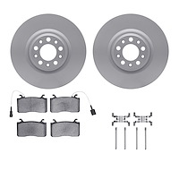 4312-16002 Geospec Brake Rotors with 3000-Series Ceramic Brake Pads & Hardware, 2017-2021 Alfa Romeo, Position: Front