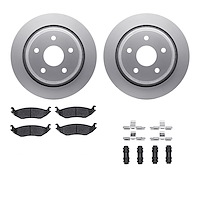 4312-40029 Geospec Brake Rotors with 3000-Series Ceramic Brake Pads & Hardware, 2002-2018 Mopar, Position: Rear
