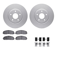 4312-40038 Geospec Brake Rotors with 3000-Series Ceramic Brake Pads & Hardware, Fits Select Multiple Makes/Models, Position: Fro
