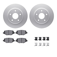 4312-40041 Geospec Brake Rotors with 3000-Series Ceramic Brake Pads & Hardware, 2012-2016 Mopar, Position: Rear