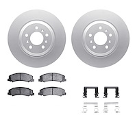 4312-46028 Geospec Brake Rotors with 3000-Series Ceramic Brake Pads & Hardware, 2006-2016 GM, Position: Front