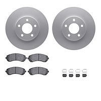 4312-47020 Geospec Brake Rotors with 3000-Series Ceramic Brake Pads & Hardware, 2001-2007 GM, Position: Front