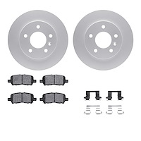 4312-47022 Geospec Brake Rotors with 3000-Series Ceramic Brake Pads & Hardware, 2004-2016 GM, Position: Rear