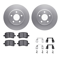 4312-47024 Geospec Brake Rotors with 3000-Series Ceramic Brake Pads & Hardware, 2004-2008 GM, Position: Front