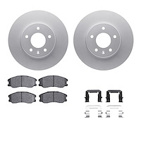 4312-47033 Geospec Brake Rotors with 3000-Series Ceramic Brake Pads & Hardware, 2007-2015 GM, Position: Front