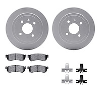 4312-47042 Geospec Brake Rotors with 3000-Series Ceramic Brake Pads & Hardware, 2014-2016 GM, Position: Rear