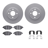 4312-47047 Geospec Brake Rotors with 3000-Series Ceramic Brake Pads & Hardware, Fits Select GM, Position: Front