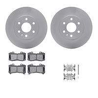 4312-48048 Geospec Brake Rotors with 3000-Series Ceramic Brake Pads & Hardware, 2015-2020 GM, Position: Front