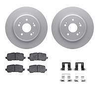 4312-58015 Geospec Brake Rotors with 3000-Series Ceramic Brake Pads & Hardware, 2015-2020 Acura/Honda, Position: Rear