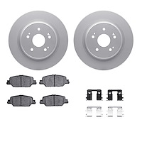 4312-58020 Geospec Brake Rotors with 3000-Series Ceramic Brake Pads & Hardware, Fits Select Acura/Honda, Position: Rear
