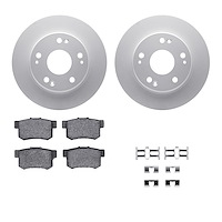 4312-59020 Geospec Brake Rotors with 3000-Series Ceramic Brake Pads & Hardware, 2003-2008 Acura/Honda, Position: Rear