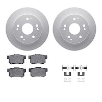 4312-59026 Geospec Brake Rotors with 3000-Series Ceramic Brake Pads & Hardware, 1998-2002 Acura/Honda, Position: Rear
