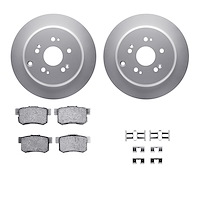 4312-59046 Geospec Brake Rotors with 3000-Series Ceramic Brake Pads & Hardware, 2005-2018 Acura/Honda, Position: Rear