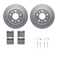 4312-63003 Geospec Brake Rotors with 3000-Series Ceramic Brake Pads & Hardware, 1961-1991 Mercedes-Benz, Position: Rear