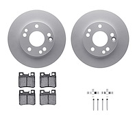 4312-63012 Geospec Brake Rotors with 3000-Series Ceramic Brake Pads & Hardware, 1987-2000 Mercedes-Benz, Position: Rear