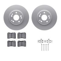 4312-63013 Geospec Brake Rotors with 3000-Series Ceramic Brake Pads & Hardware, 1990-1998 Mercedes-Benz, Position: Front