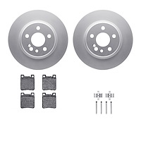 4312-63015 Geospec Brake Rotors with 3000-Series Ceramic Brake Pads & Hardware, 1992-1999 Mercedes-Benz, Position: Rear