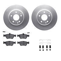 4312-63024 Geospec Brake Rotors with 3000-Series Ceramic Brake Pads & Hardware, 1996-2004 Mercedes-Benz, Position: Front