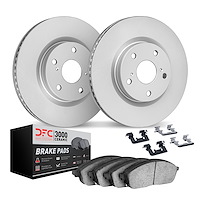 4312-63063 Geospec Brake Rotors with 3000-Series Ceramic Brake Pads & Hardware, 2008-2015 Mercedes-Benz, Position: Front