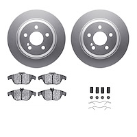4312-63066 Geospec Brake Rotors with 3000-Series Ceramic Brake Pads & Hardware, 2009-2015 Mercedes-Benz, Position: Rear