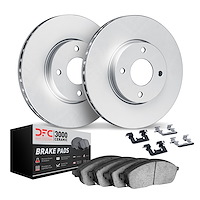 4312-63082 Geospec Brake Rotors with 3000-Series Ceramic Brake Pads & Hardware, 2015-2017 Renault, Position: Front