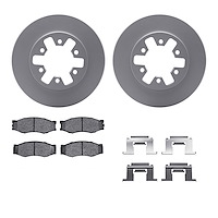 4312-67002 Geospec Brake Rotors with 3000-Series Ceramic Brake Pads & Hardware, 1985-1997 Infiniti/Nissan, Position: Front