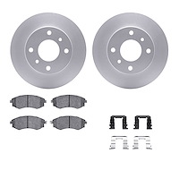 4312-67017 Geospec Brake Rotors with 3000-Series Ceramic Brake Pads & Hardware, 1989-2006 Infiniti/Nissan, Position: Front