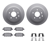 4312-67037 Geospec Brake Rotors with 3000-Series Ceramic Brake Pads & Hardware, Fits Select Multiple Makes/Models, Position: Rea