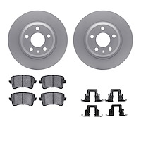 4312-73040 Geospec Brake Rotors with 3000-Series Ceramic Brake Pads & Hardware, 2008-2017 Audi/Volkswagen, Position: Rear