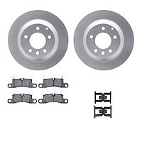 4312-74043 Geospec Brake Rotors with 3000-Series Ceramic Brake Pads & Hardware, 2011-2018 Multiple Makes/Models, Position: Rear