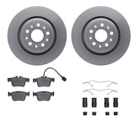 4312-79002 Geospec Brake Rotors with 3000-Series Ceramic Brake Pads & Hardware, Fits Select Maserati, Position: Rear